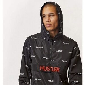 REASON HUSTLER Define Anorak all over print hooded windbreaker jacket - small